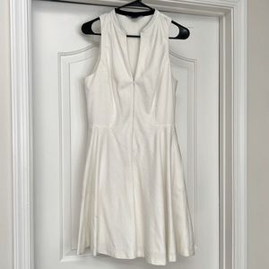 Armani Exchange White Sleeveless V‑Neck Mini Dress